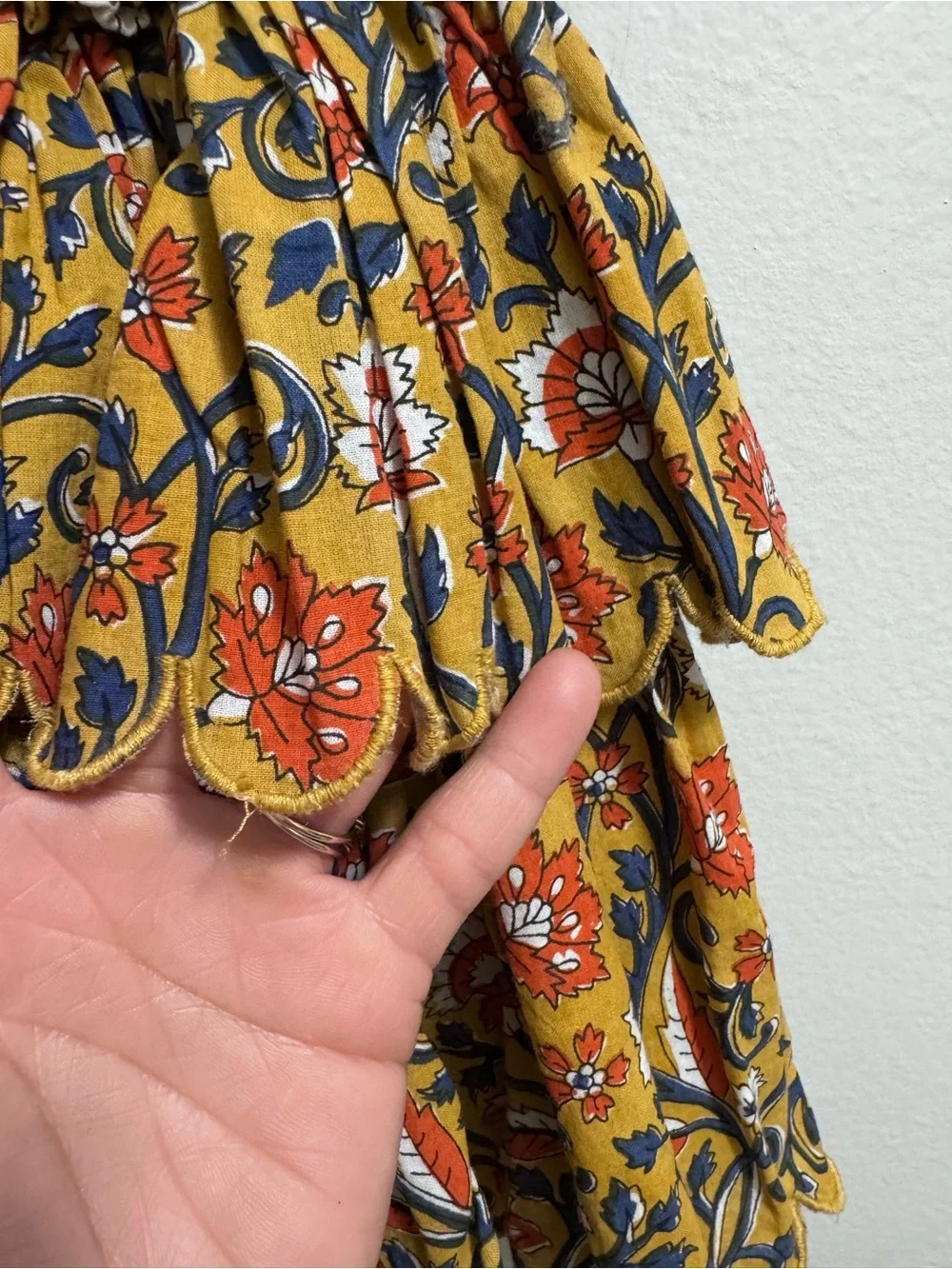 Etc. 100% Cotton Floral Tiered Mini Skirt